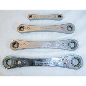 Vintage Craftsman USA Double Box End Ratcheting Wrench Set of 4 -  12 Pt.